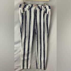 Women’s Blue and White striped philosophy Republic Clothing pants size 10